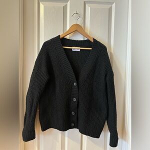 Old Navy Black V-Neck Button Cardigan